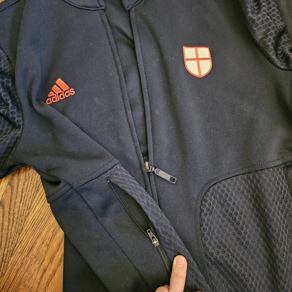 Adidas soccer track jacket black Size M England 2010 World Cup South Africa zip - Picture 6 of 10